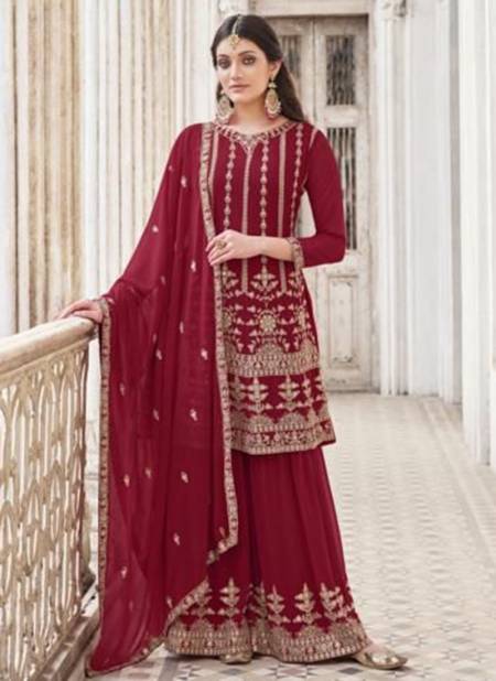 Red Colour ZUBEDA SRIYA Heavy Wedding Wear Heavy Georgette Embroidered Salwar Suit Collection 1003